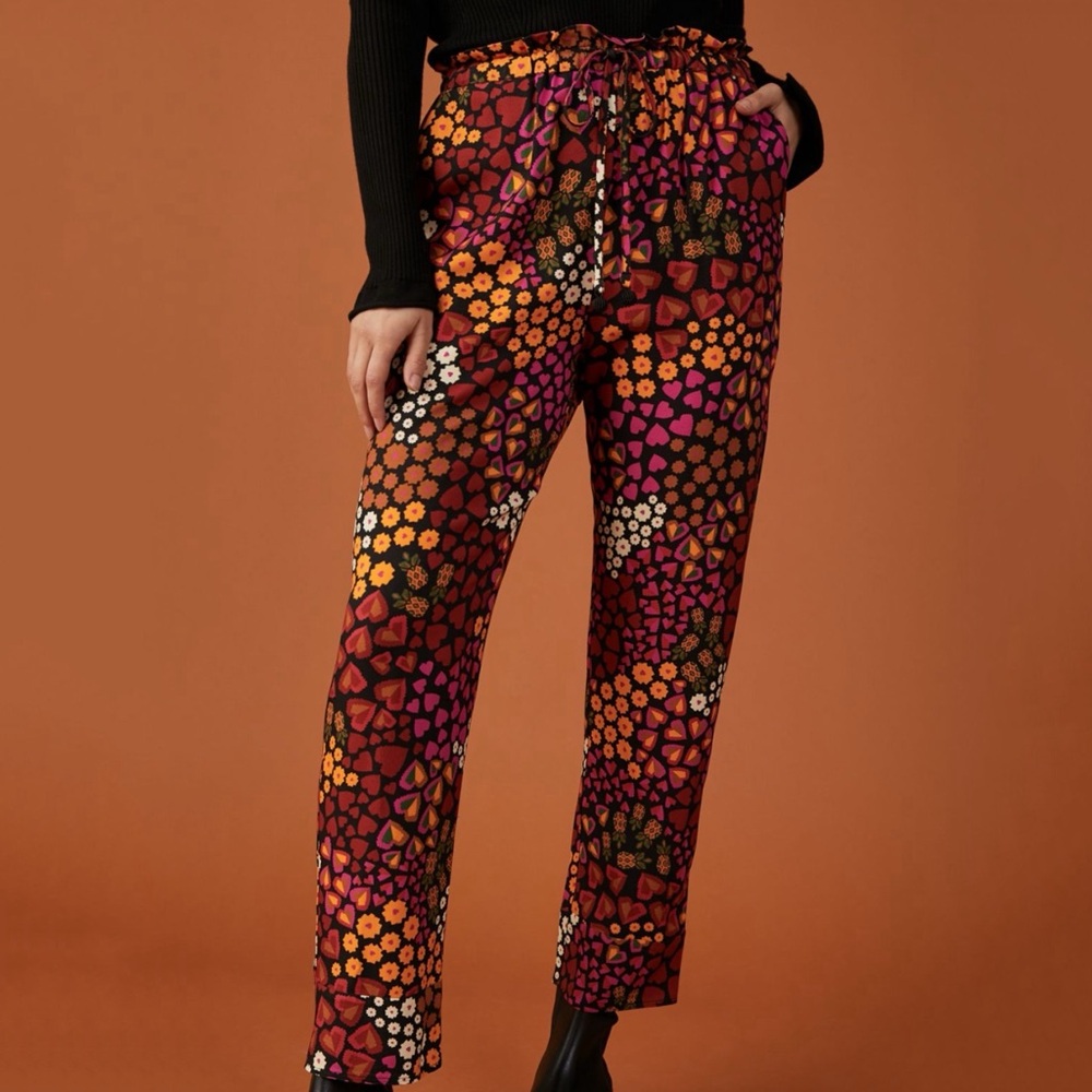 HTF Farm Rio Elodie Tropical Wide-Leg Pants